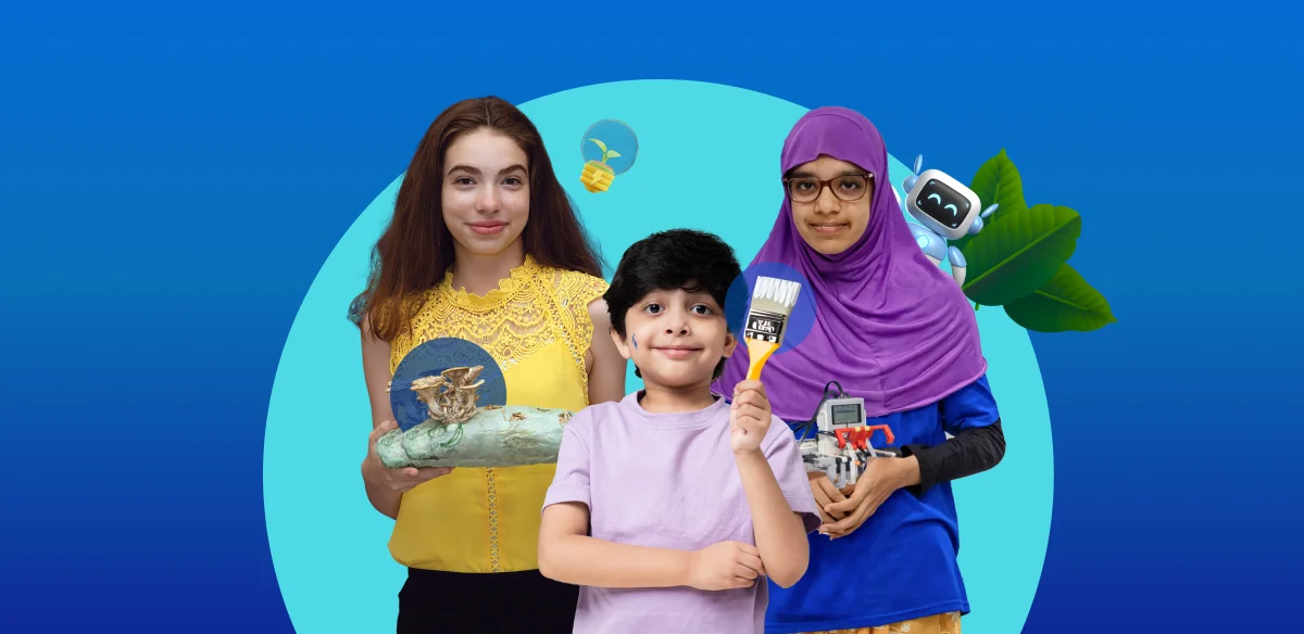students with robots, experiments and robots