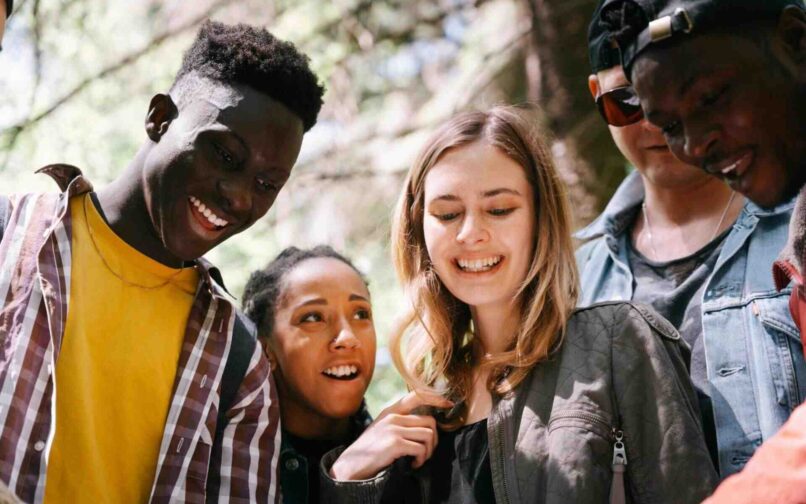 group of students smiling