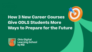 The blog post title with the ODLS school logo in the bottom left corner with a bullseye target graphic in the top right.